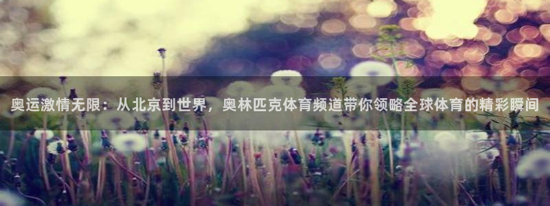 奥运激情无限：从北京到世界，奥林匹克体育频道带你领略全球体育的精彩瞬间