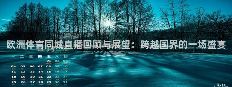 欧洲体育同城直播回顾与展望：跨越国界的一场盛宴